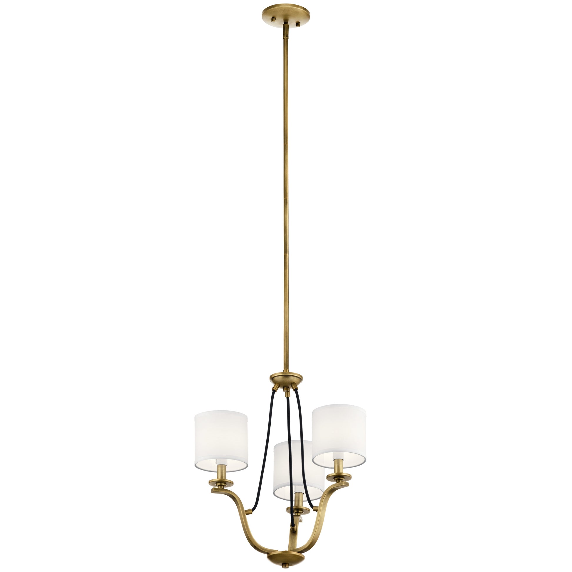 Kichler Thisbe 3 -Light Brass Traditional For Use in Bedrooms, Dining Rooms, Foyers, Kitchens, Living Rooms Chandelier 1958875