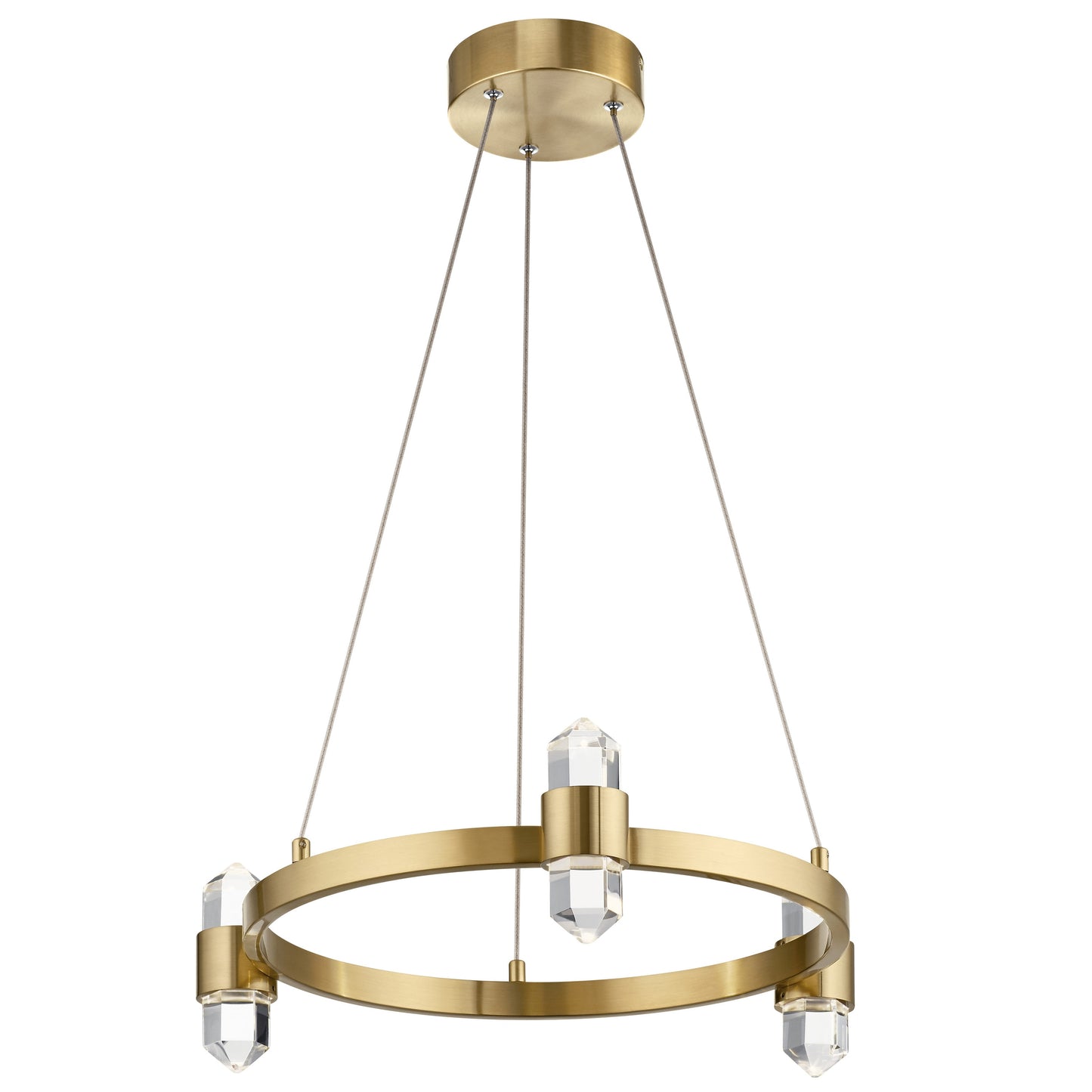 Kichler Arabella 6 -Light Gold Modern/contemporary Integrated LED For Use in Bedrooms, Dining Rooms, Foyers, Kitchens, Living Rooms Chandelier 1958976