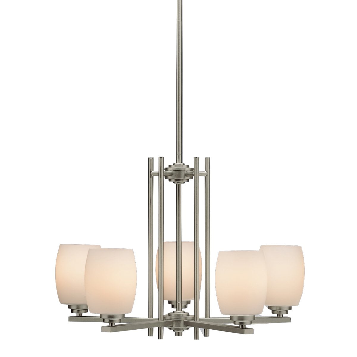 Kichler Eileen 5 -Light Brushed Nickel Modern/contemporary For Use in Bedrooms, Dining Rooms, Foyers, Kitchens, Living Rooms Chandelier 1252574