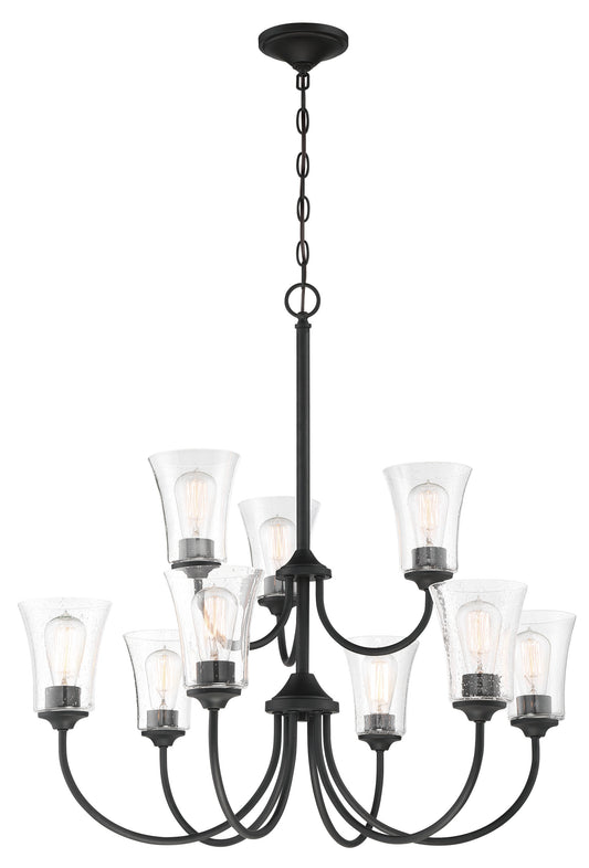 Craftmade Gwyneth 9.0 -Light Black Traditional For Use in Bedrooms, Dining Rooms, Foyers, Kitchens, Living Rooms Chandelier 2180072
