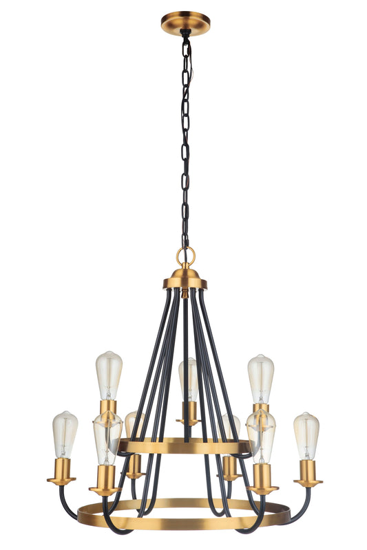 Craftmade Randolph 9.0 -Light Black Transitional For Use in Bedrooms, Dining Rooms, Foyers, Kitchens, Living Rooms Chandelier 2467966