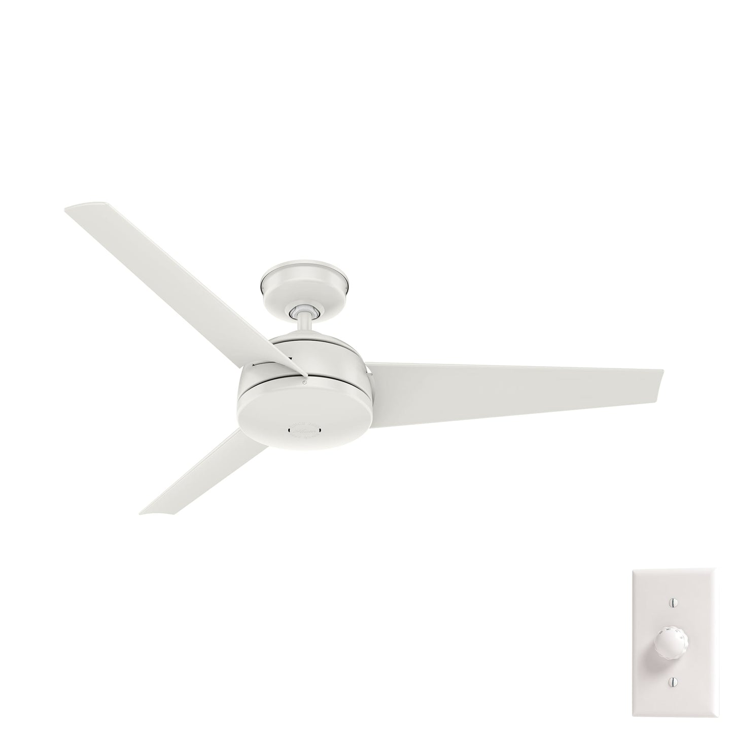 Hunter Trimaran WeatherMax 52-in Outdoor Fresh White with Fresh White Blades Ceiling Fan Without Light ( 3 -Blade ) 2366519