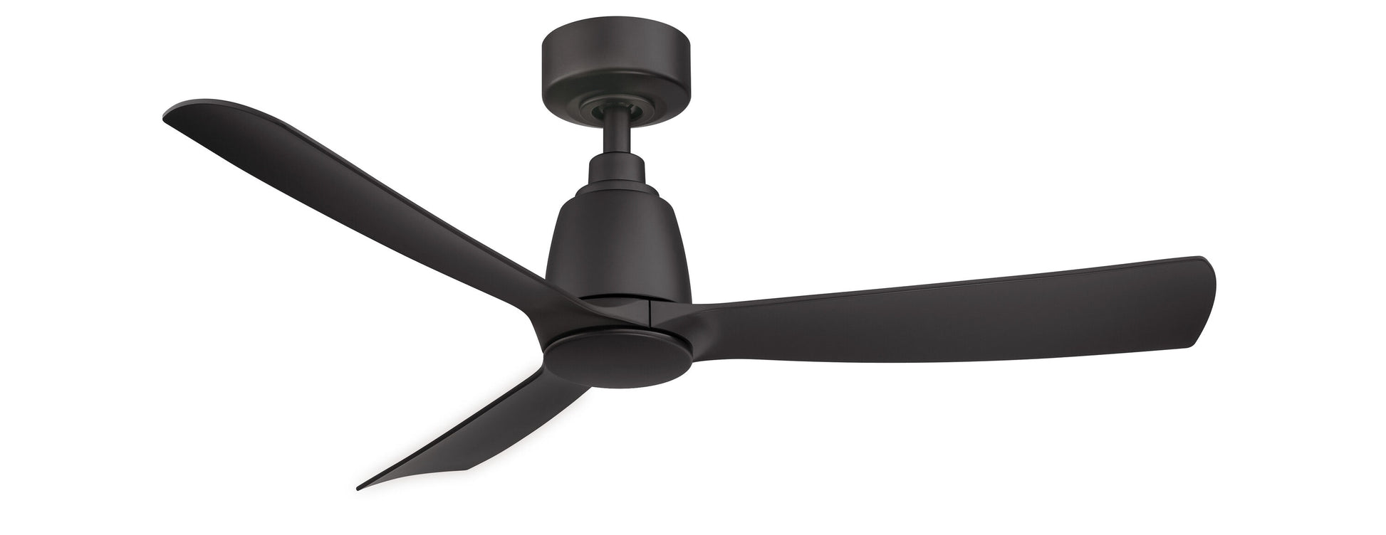 Fanimation Kute 44-in Black Indoor/Outdoor Smart Propeller Ceiling Fan Light Kit Compatible and Remote (3-Blade) FPD8547BL