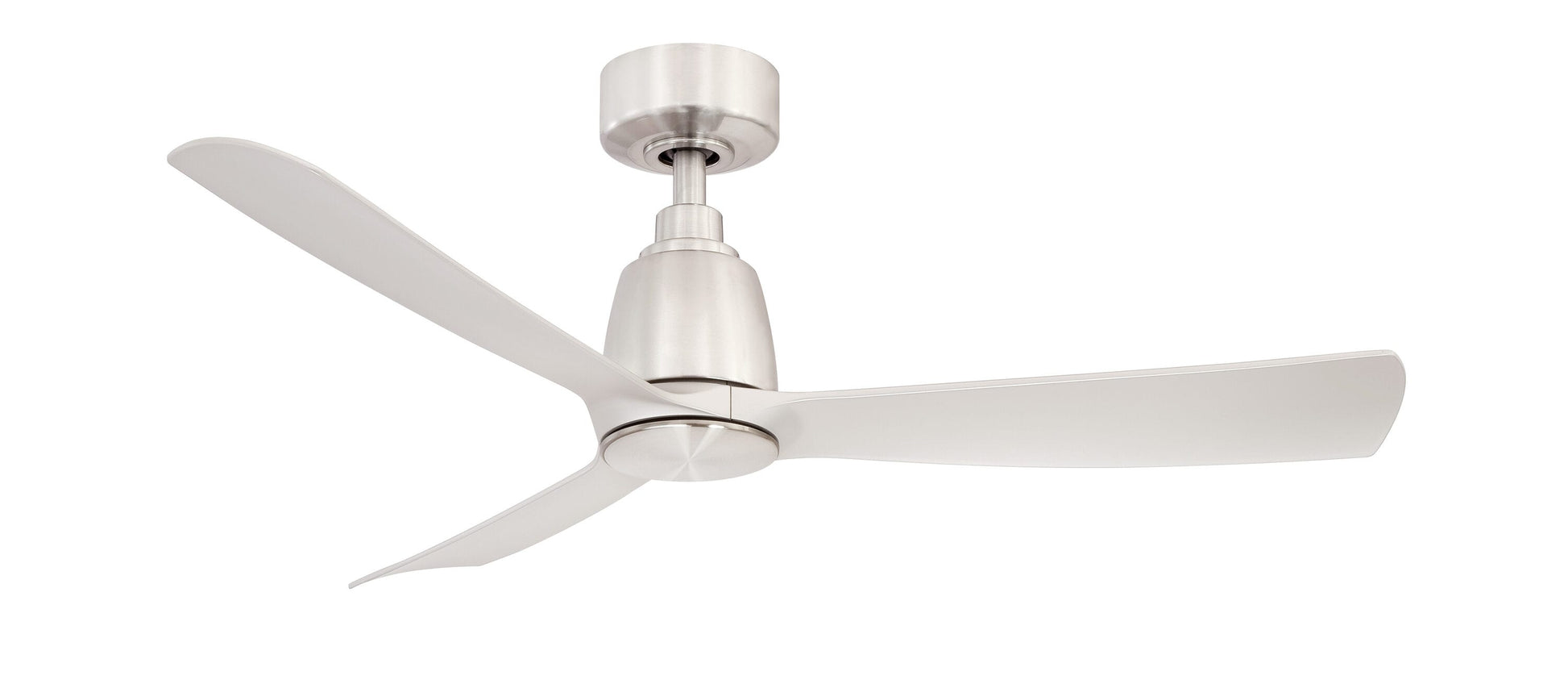 Fanimation Kute 44-in Brushed Nickel Indoor/Outdoor Smart Propeller Ceiling Fan Light Kit Compatible and Remote (3-Blade) FPD8547BN