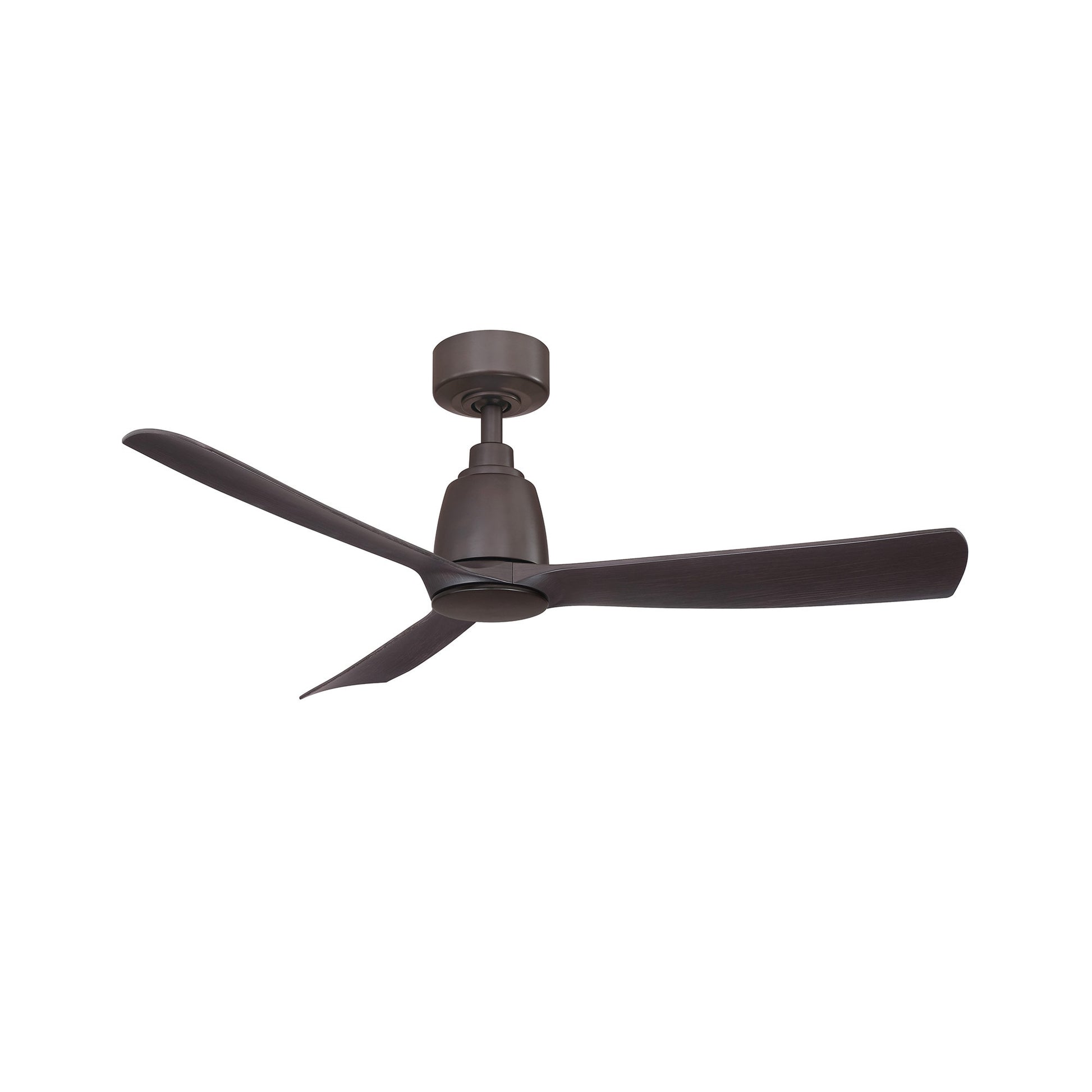 Fanimation Kute 44-in Dark Bronze with Dark Walnut Blades Indoor/Outdoor Smart Propeller Ceiling Fan Light Kit Compatible and Remote (3-Blade) FPD8547DZ