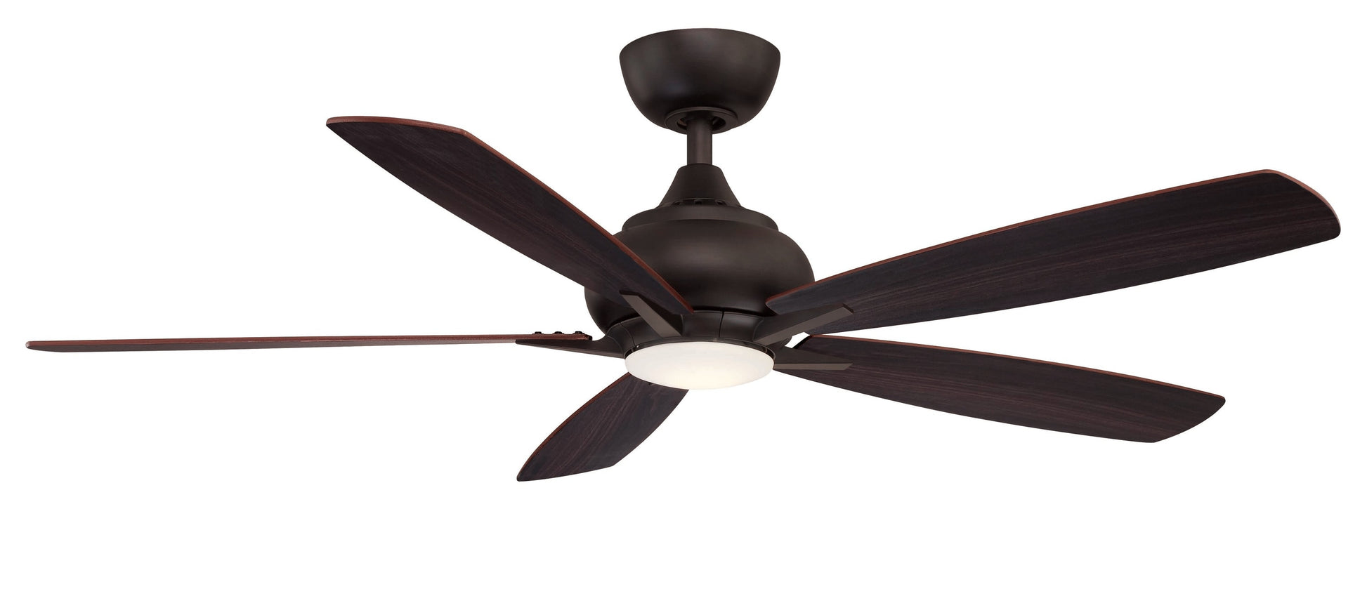 Fanimation Doren 52-in Integrated LED Dark Bronze with Dark Walnut Blades Ceiling Fan With Light - Remote Included ( 5 -Blade )