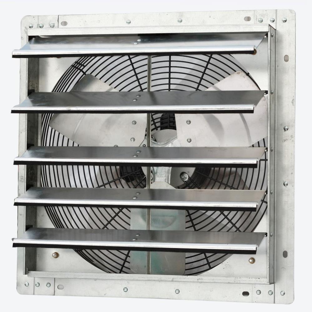 iLIVING Automatic Shutter Exhaust Fan 18-in Indoor Silver Wall Mounted Fan ILG8SF18V