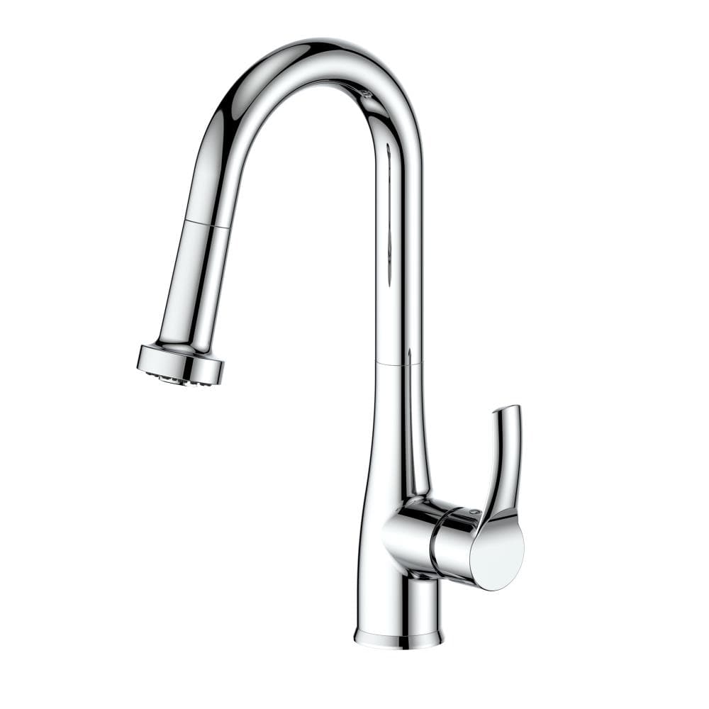 ZLINE KITCHEN & BATH Dali Chrome Single Handle Deck-mount Kitchen Faucet with Sprayer