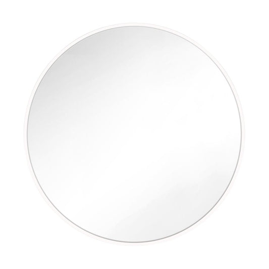 Generation Lighting Kit 30-Inches W x 30-Inches H Round Matte white Beveled Full Length Wall Mirror