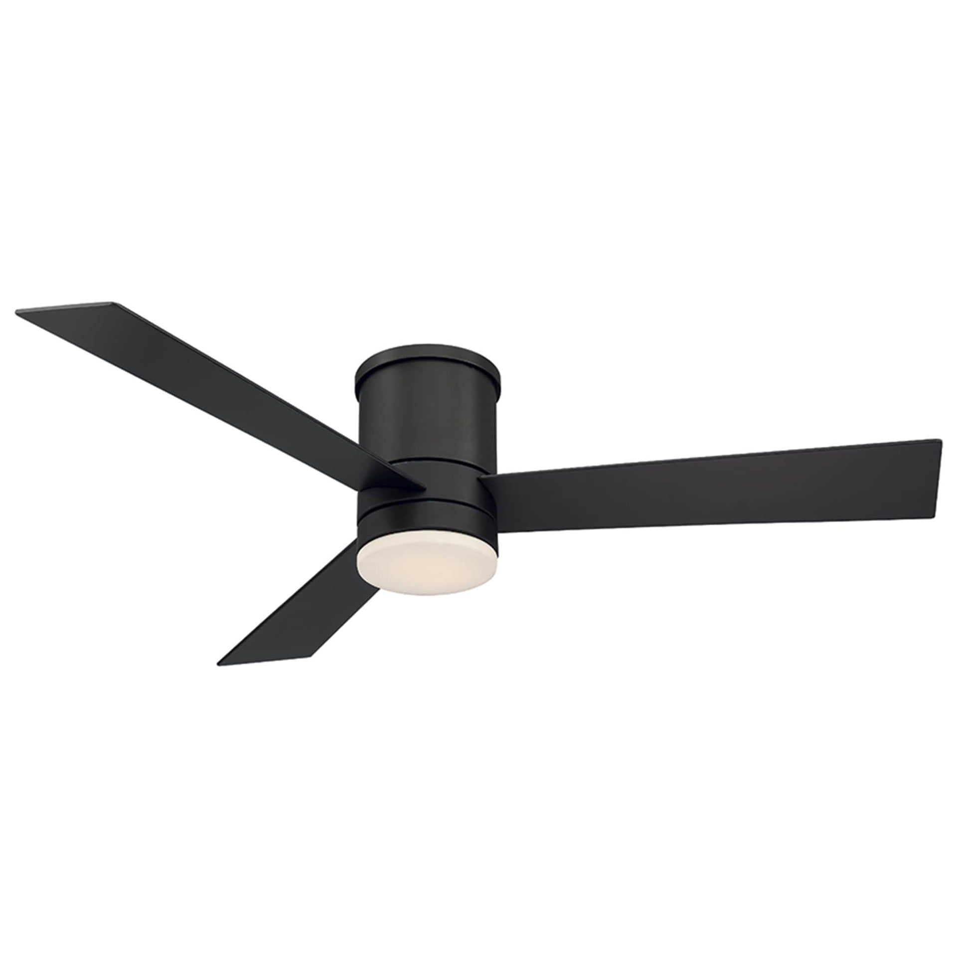 Modern Forms Axis 52-in Bronze Integrated LED Indoor/Outdoor Flush Mount Smart Ceiling Fan with Light and Remote (3-Blade) FH-W1803-52L-BZ