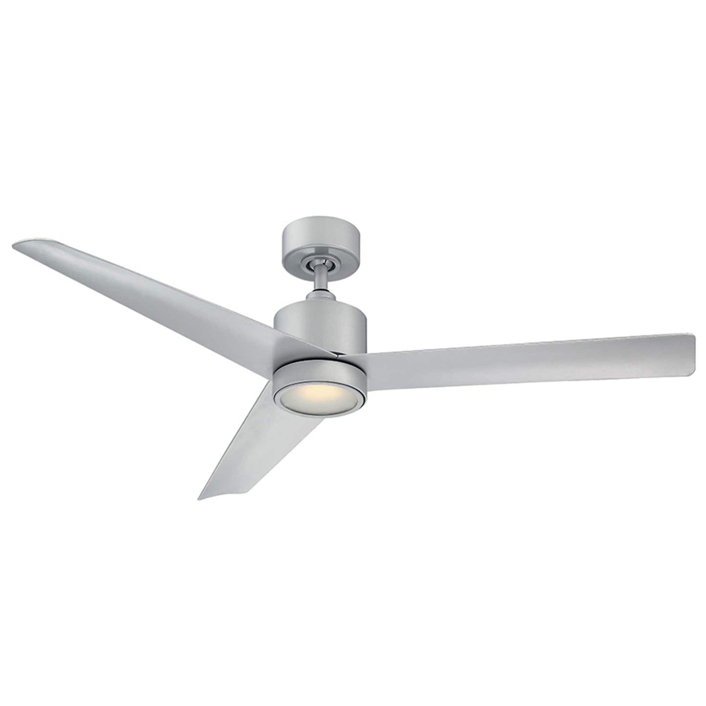 Modern Forms Lotus 54-in Titanium Silver Integrated LED Indoor/Outdoor Smart Ceiling Fan with Light and Remote (3-Blade) FR-W1809-54L-TT