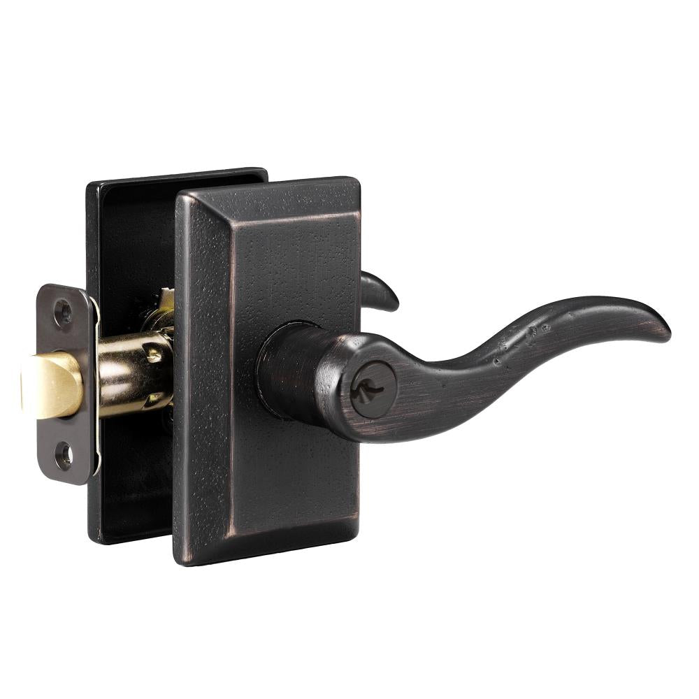 Delaney Hardware Sandcast Aged Bronze Right-Hand ed Exterior Keyed Entry Door Handle 691700SR