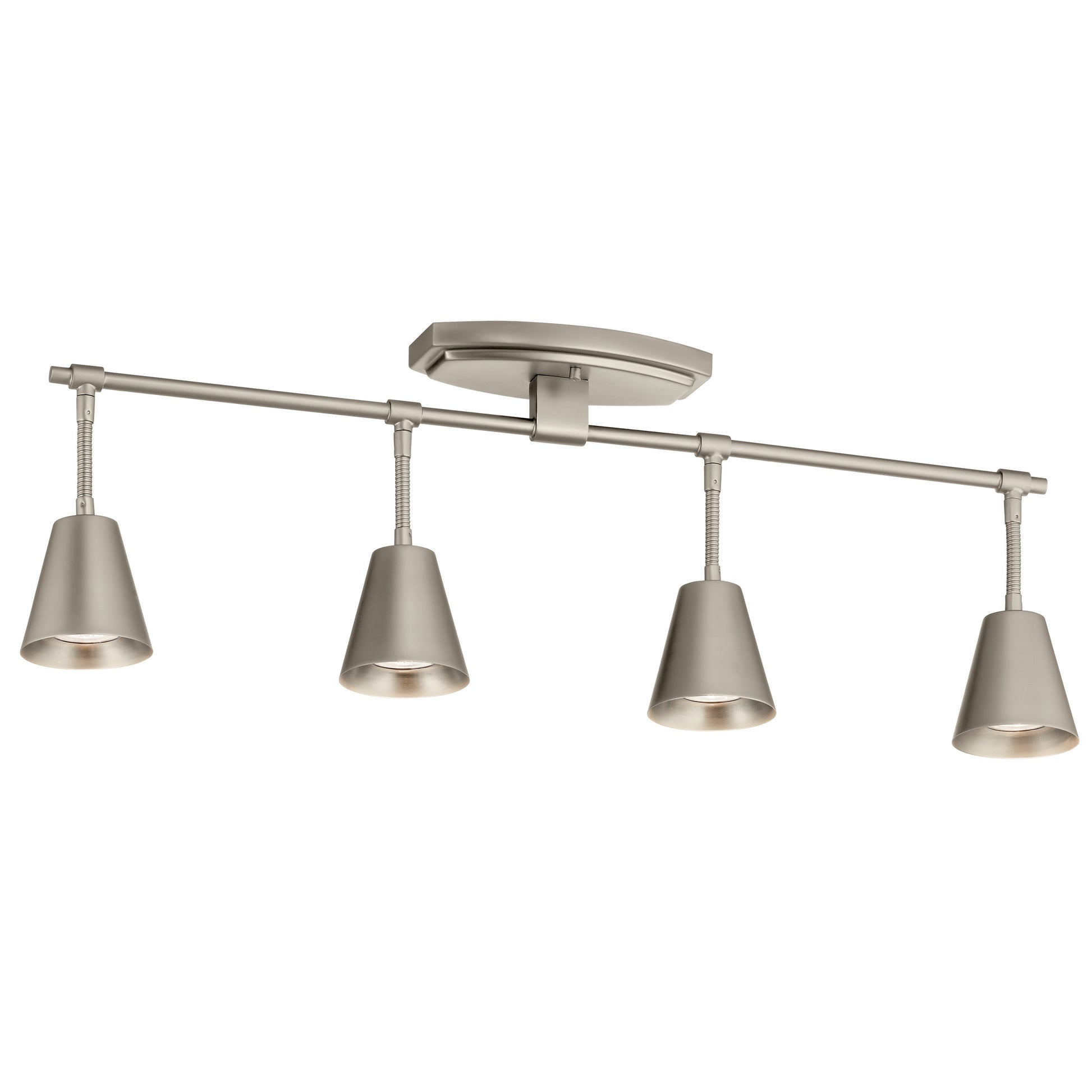 Kichler Sylvia 30-in 4 -Light Satin Nickel G5.3 base Mid-century Track Bar 2645855