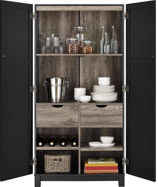 Ameriwood Home Carver Black Pantry