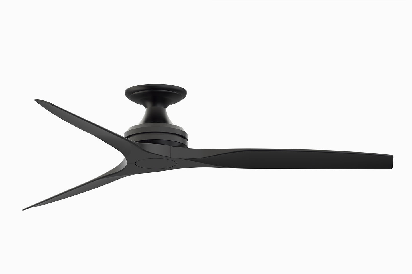 Fanimation Spitfire 60-in Outdoor Flush Mount Black with Black Blades Propeller Ceiling Fan Light Kit Compatible - Remote Included ( 3 -Blade ) 3073168