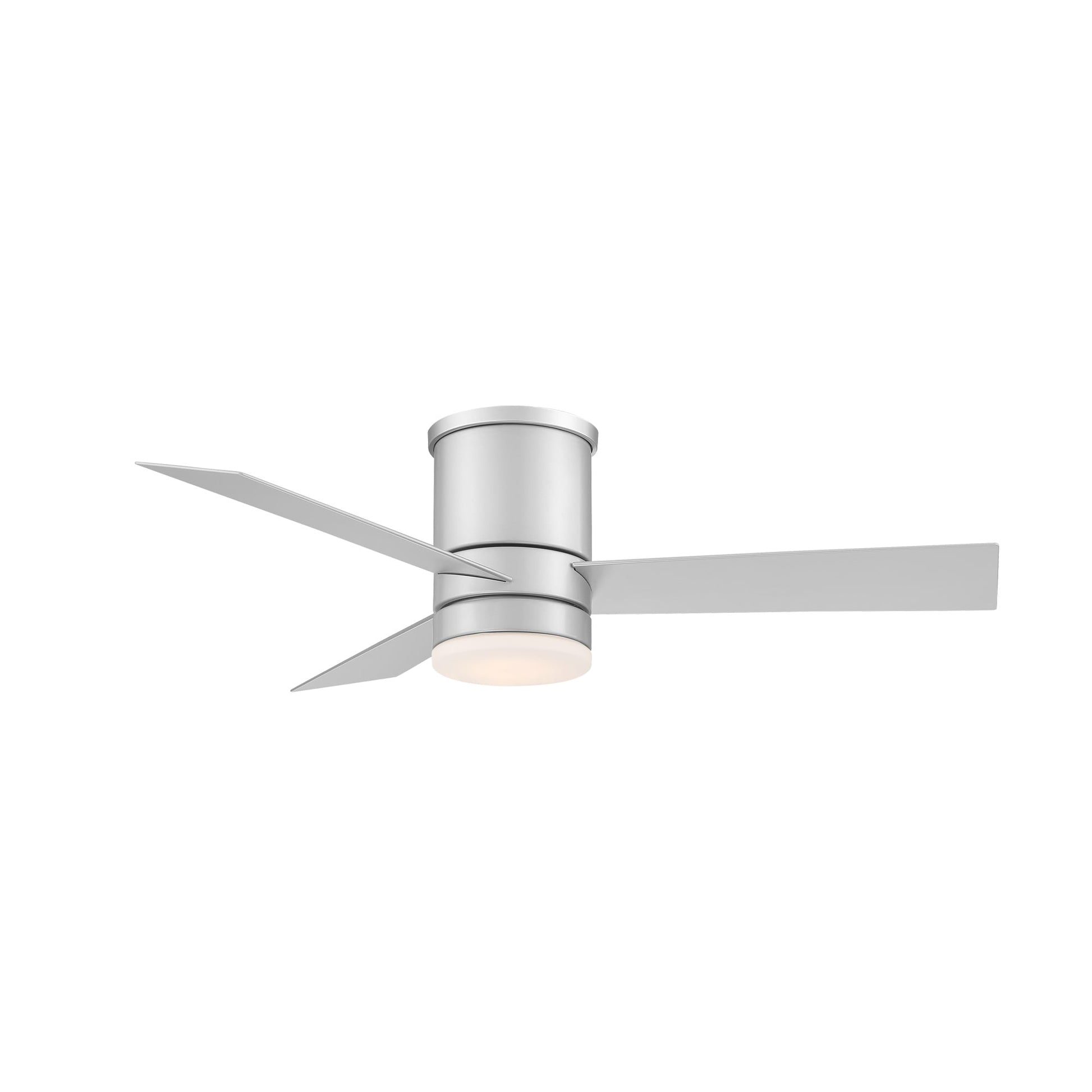 Modern Forms Axis 44-in Titanium Integrated LED Indoor/Outdoor Flush Mount Smart Ceiling Fan with Light and Remote (3-Blade) FH-W1803-44L-TT