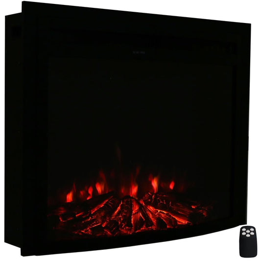 Sunnydaze Decor 28.5-in Black Electric Fireplace Insert LOE-388
