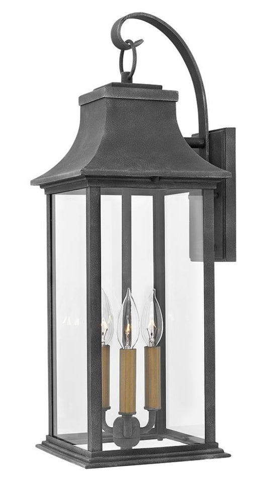 Hinkley Adair 3 -Light 24.5-in H Black Hardwired Outdoor Wall Light 3661526