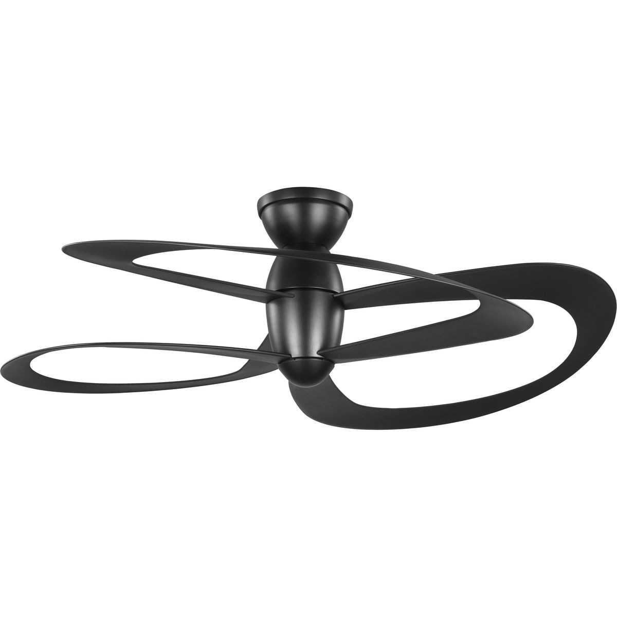 Progress Lighting Willacy 48-in Matte black Indoor/Outdoor Flush Mount Smart Ceiling Fan and Remote (3-Blade) P250063-031