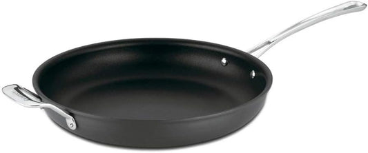 Cuisinart Contour Hard Anodized 12-Inch Open Skillet with Helper Handle,Black
