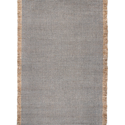 nuLOOM Fenella 9 x 12 (ft) Woven Jute Dark Gray Rectangular Indoor Solid Area rug