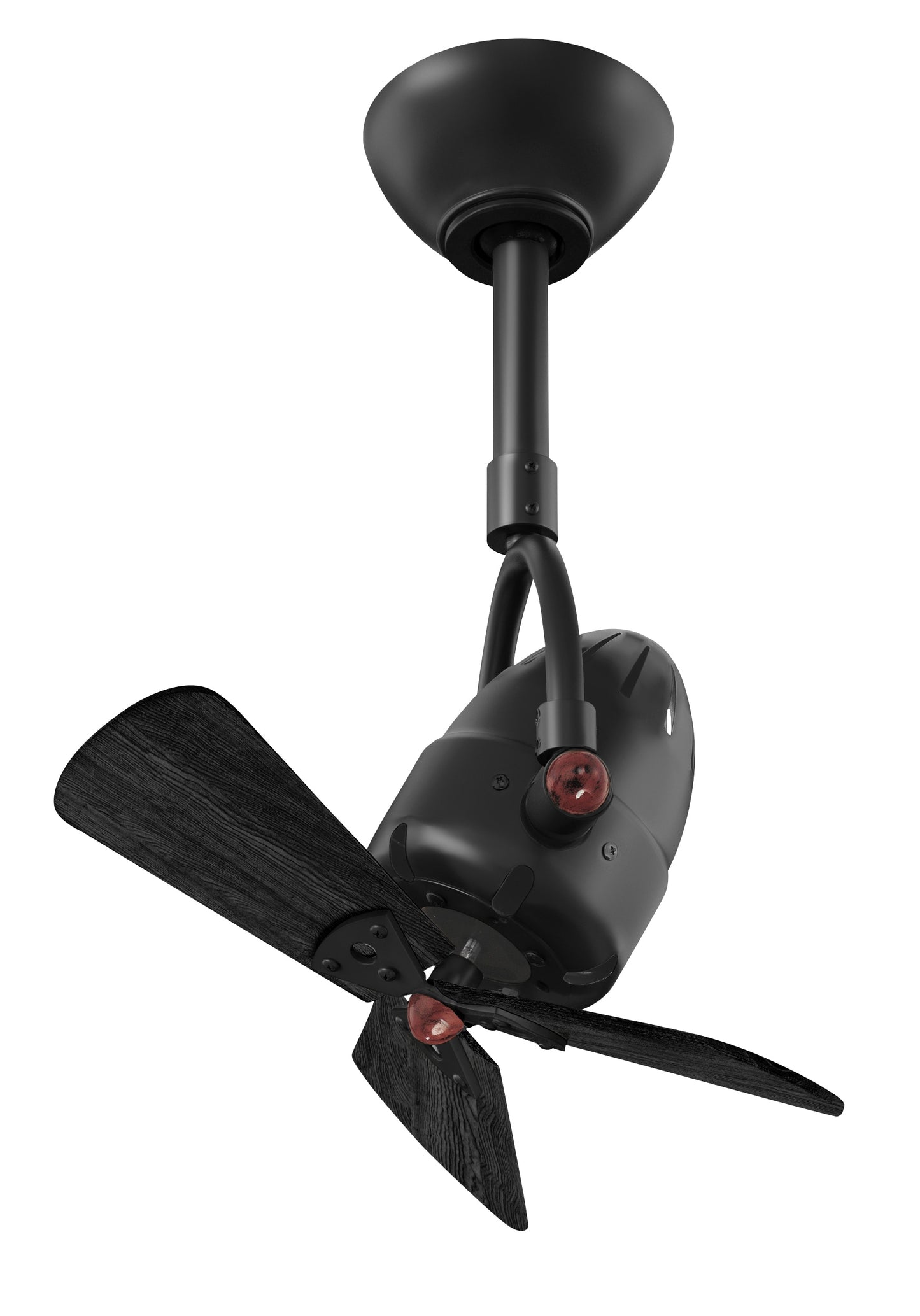 Matthews Fan Company Diane 16-in Outdoor Matte Black with Matte Black Blades Ceiling Fan Without Light - Remote Included ( 3 -Blade ) 3764105