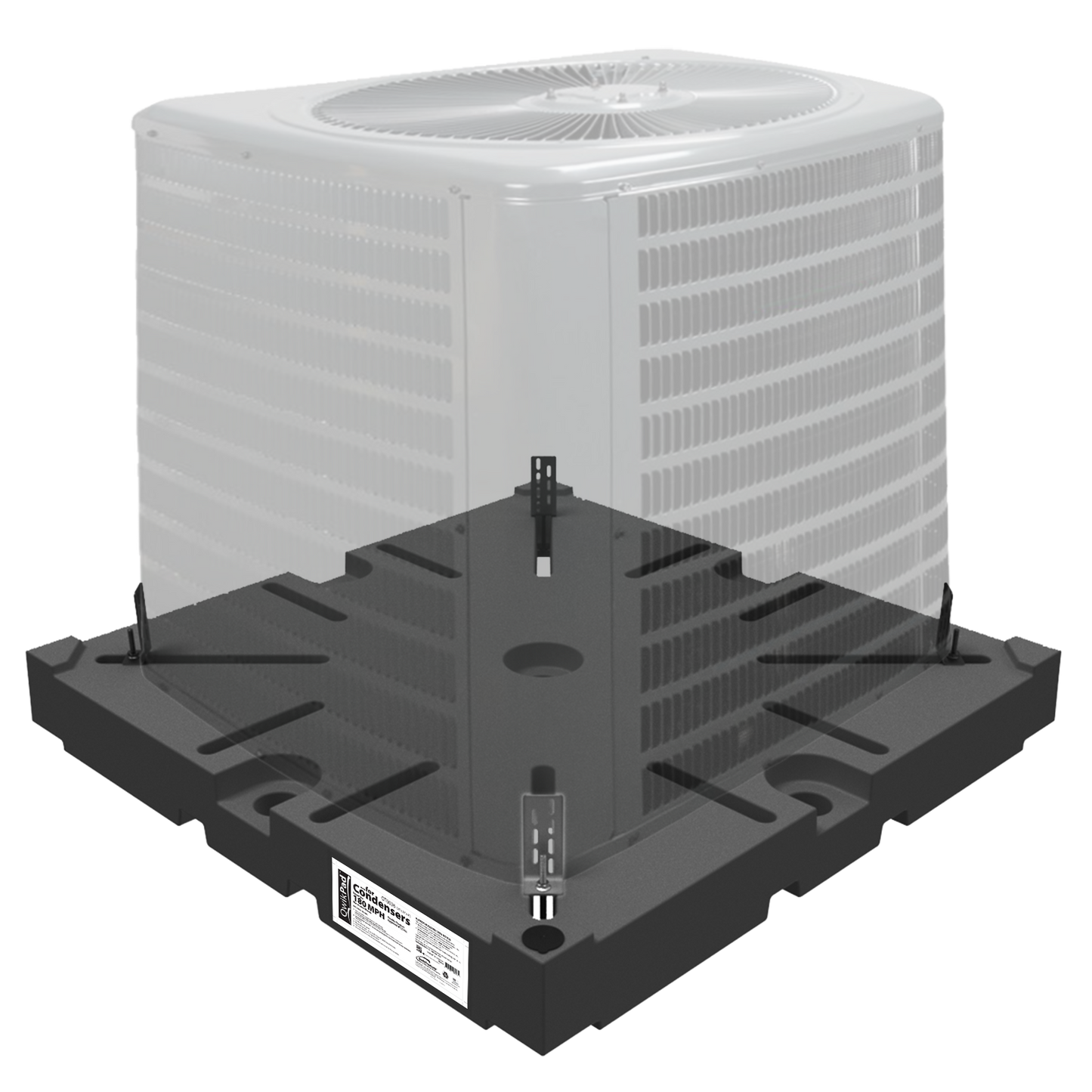 QwikProducts 36-in W x 4-in H Central Air Conditioner Condenser Pad QT8036