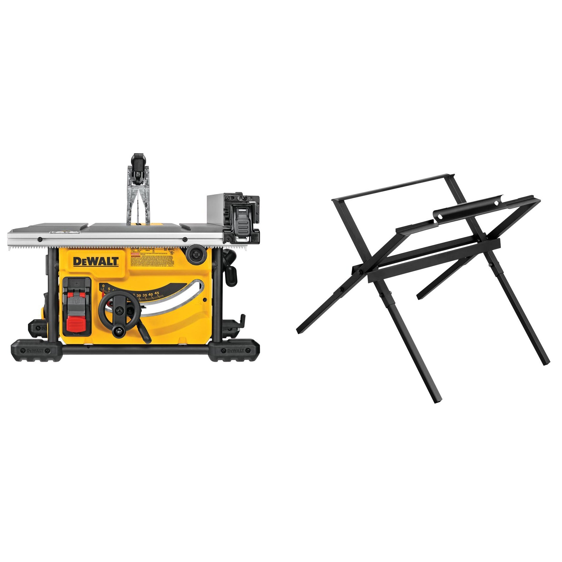 DEWALT 8.25-in 15 -Amp Portable Jobsite Table Saw with Folding Stand