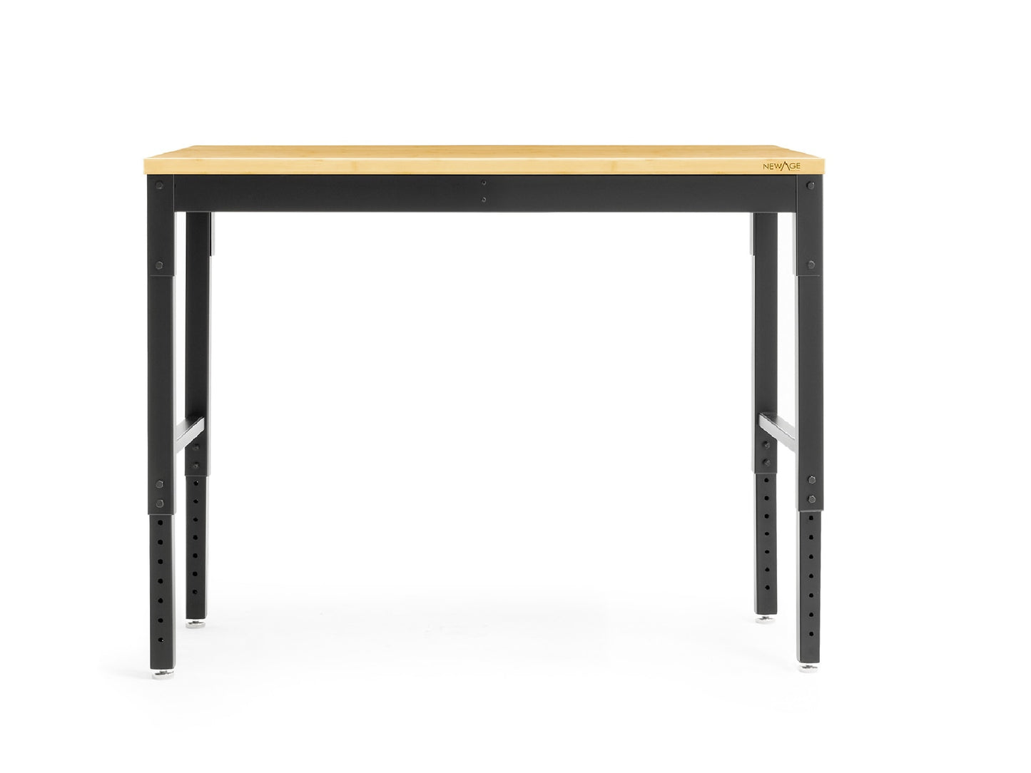 NewAge Products 48-in L x 43-in H Black Bamboo Adjustable Height Portable Work Bench 55934