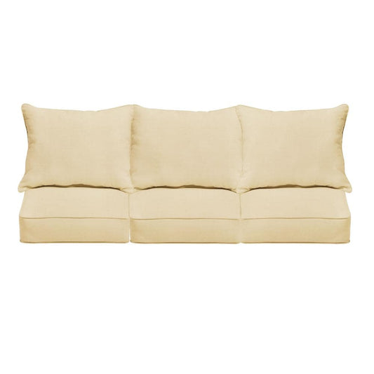 Mozaic Company Sunbrella 25-in x 23-in 6 -Piece Canvas Antique Beige Patio sofa cushion