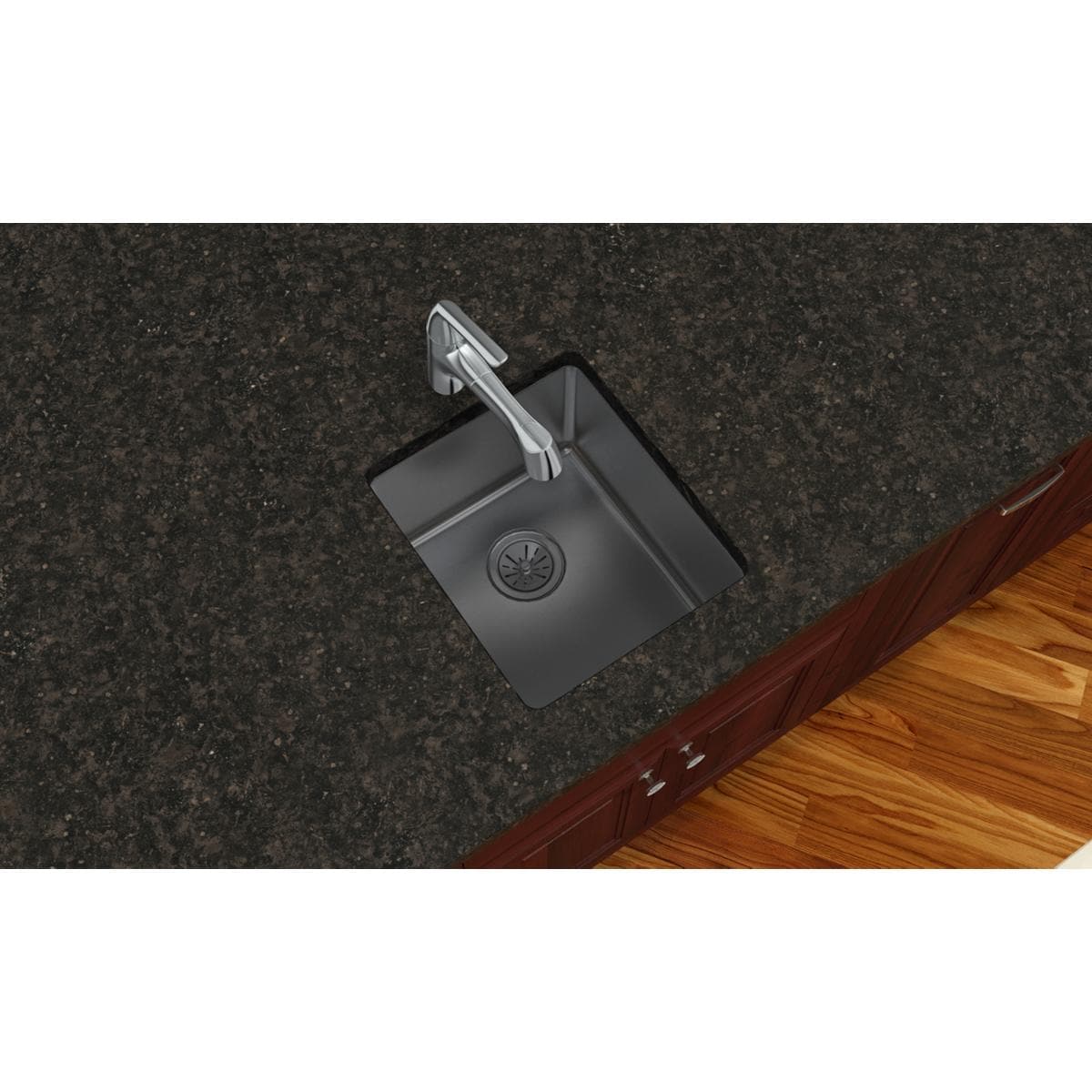 Elkay Crosstown Undermount 16.0-in x 18.5-in Stainless steel Single bowl 16 -Gauge Kitchen Sink