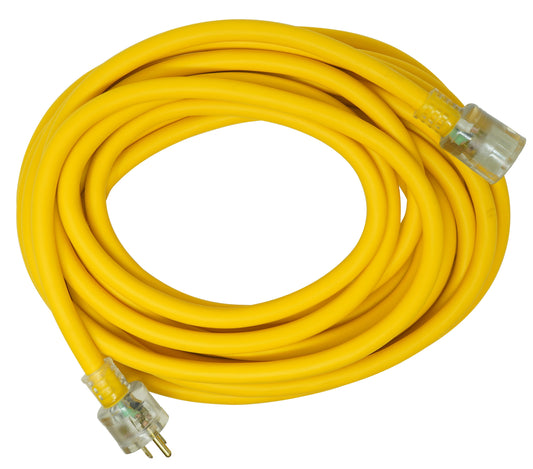 Southwire 50-ft 10/3 3-Prong Yellow Outdoor SJEOW Super Heavy Duty Lighted Extension Cord 1788SW0002
