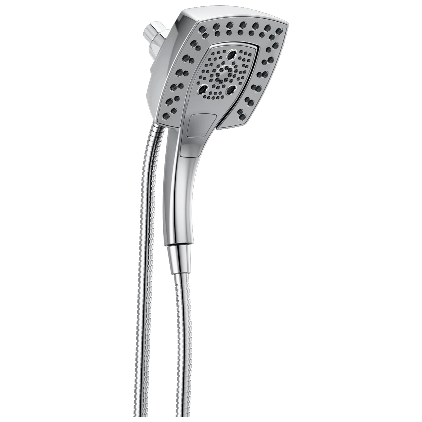 Delta 5.0 -Spray Lumicoat Chrome 5.75-in Square Dual/Combo High Pressure Shower Head 2.5 GPM