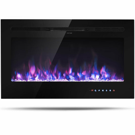 GZMR 36-in W Black LED Electric Fireplace GZ-HY29US