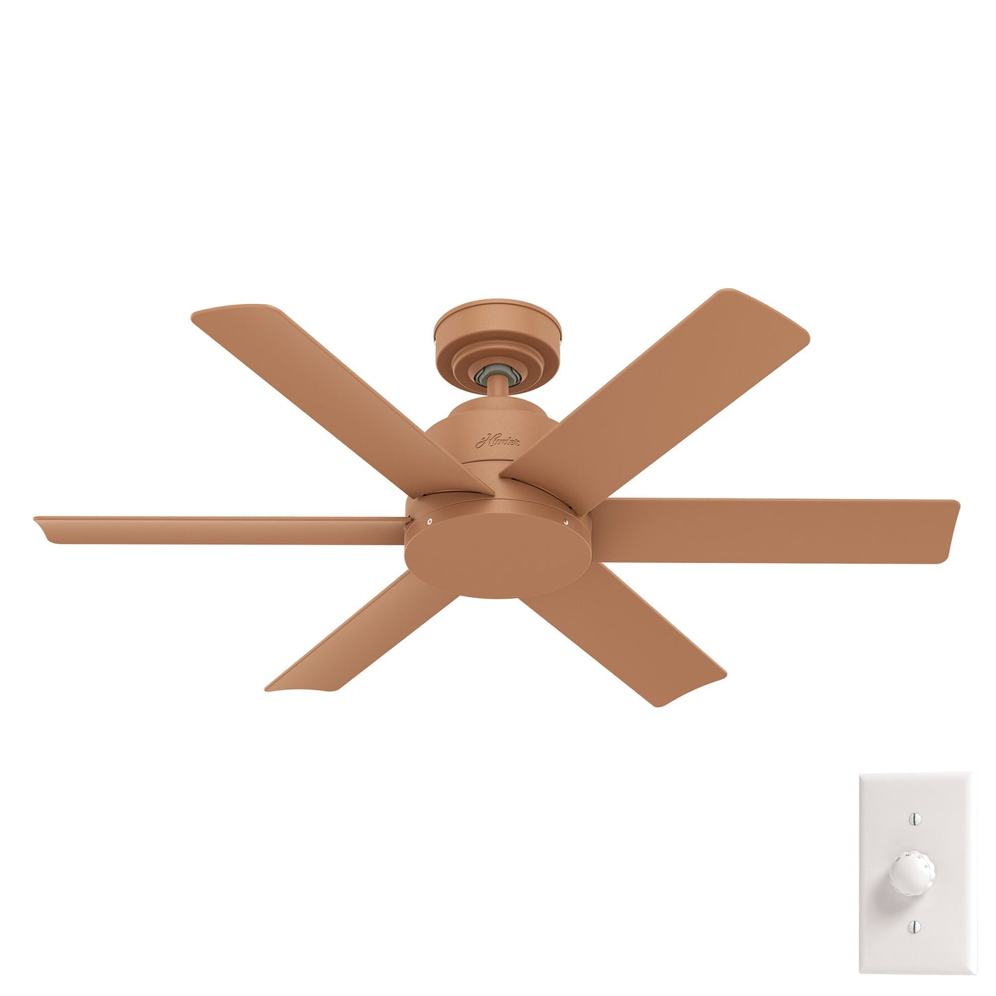 Hunter Kennicott 44-in Outdoor Terracotta with Terracotta Blades Ceiling Fan Without Light ( 6 -Blade ) 4963825