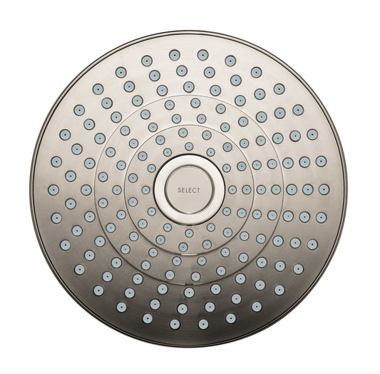 Hansgrohe Croma Select S 2.0 -Spray Brushed Nickel 7.375-in Round Fixed Rain Shower Head 2.5 GPM