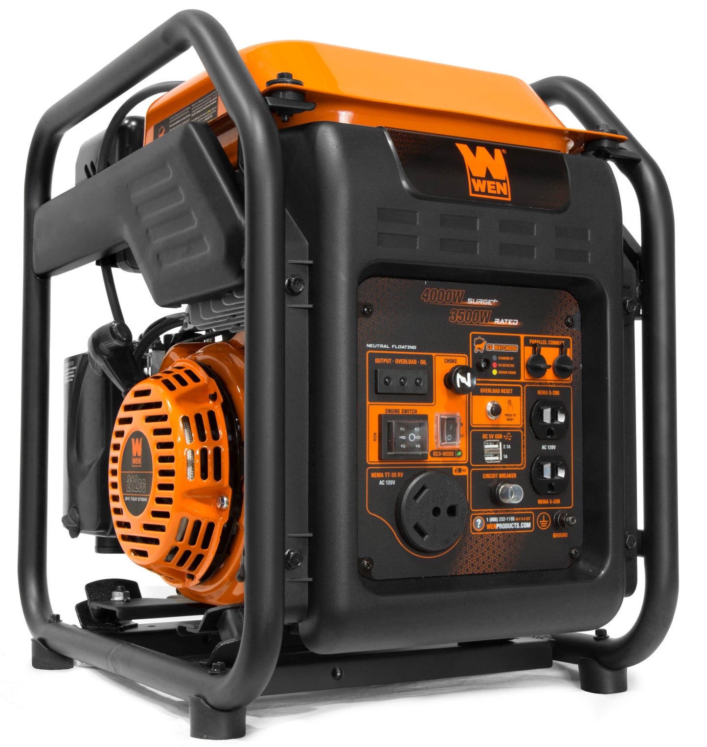 WEN 3500-Watt Inverter Generator with Carbon Monoxide Sensor and Parallel Capability GN400IX