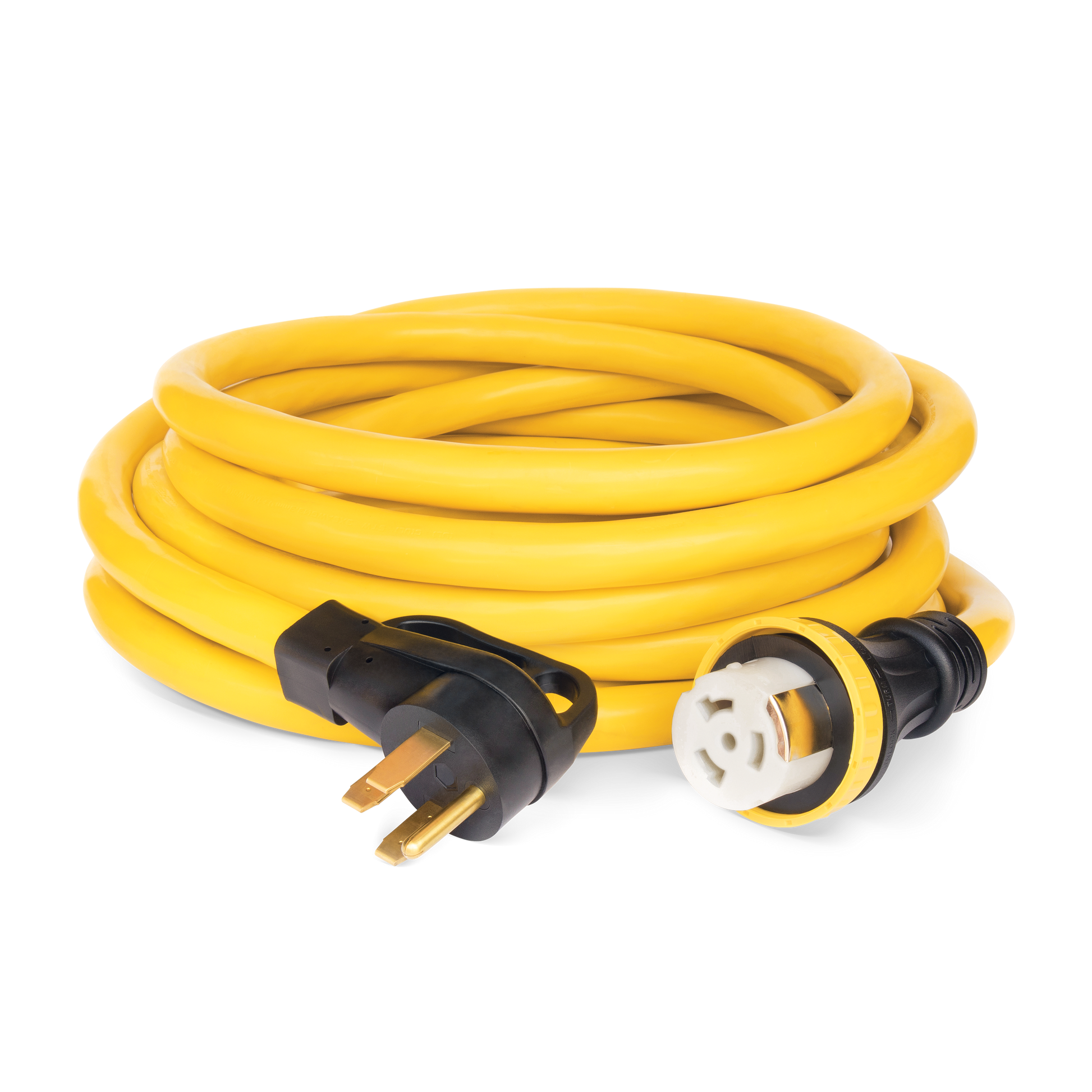 Champion Power Equipment 50-Amp RV Generator 30-ft/1 3-Prong Yellow Outdoor Heavy Duty Locking ExtenSion Cord