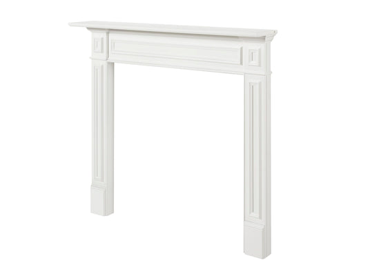 Pearl Mantels 64-in W x 52.36-in H Crisp White Traditional Fireplace Surround SSUP48525L