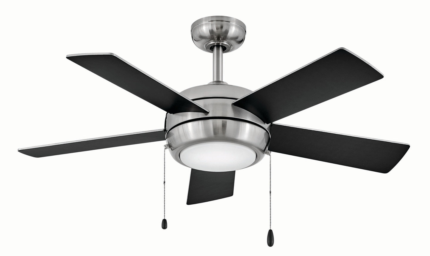 Hinkley Croft 42-in Brushed Nickel with Matte Black, Silver Blades Integrated LED Indoor Smart Ceiling Fan with Light (5-Blade) 904042FBN-LIA