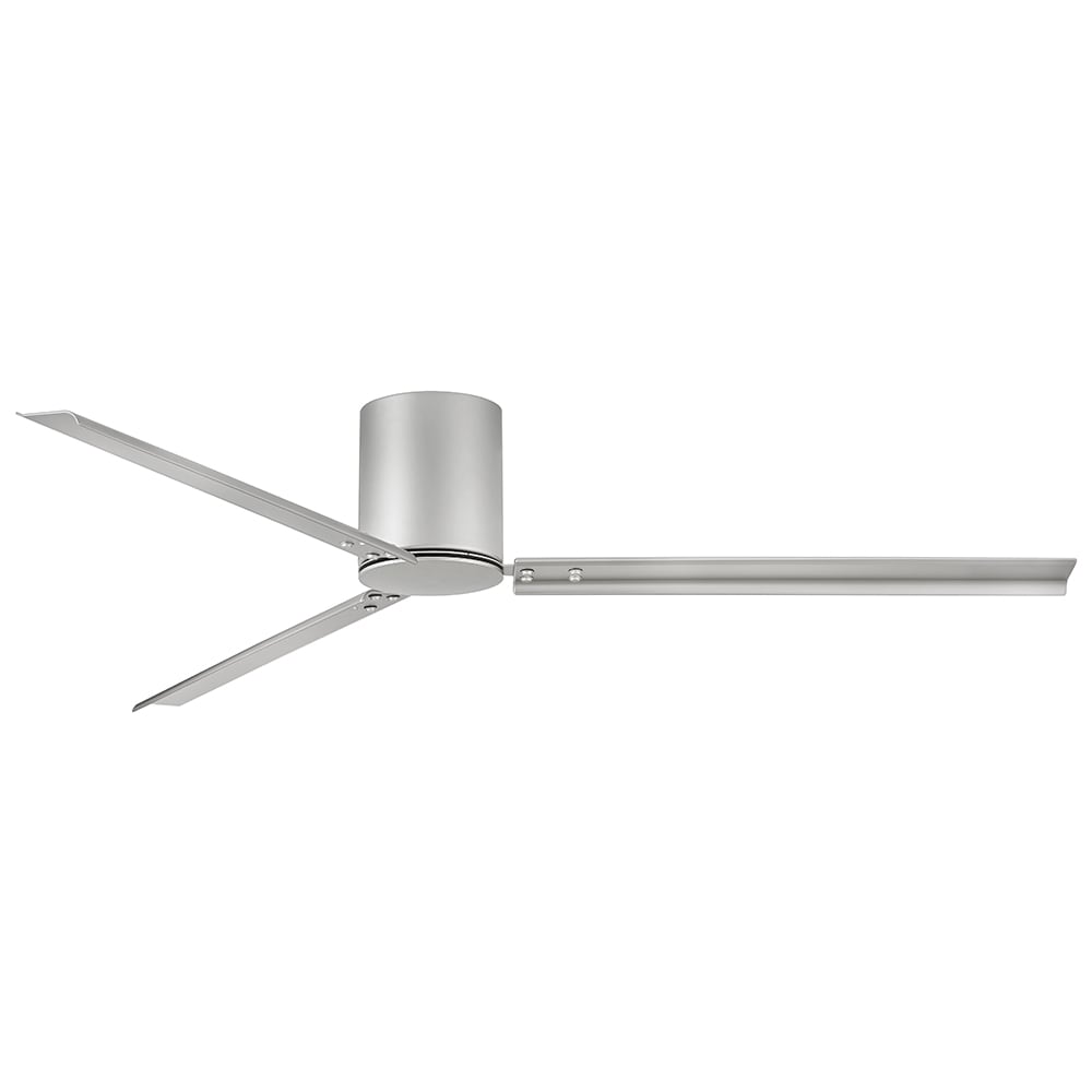 Hinkley Indy Flush 72-in Brushed Nickel Indoor/Outdoor Flush Mount Smart Ceiling Fan and Remote (3-Blade) 901072FBN-NDD