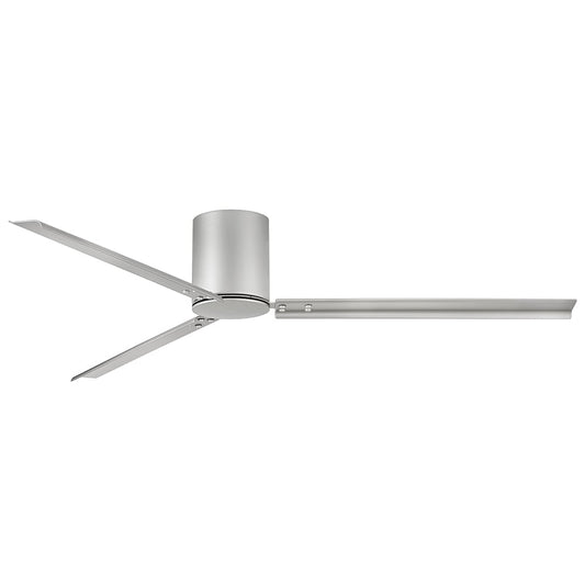 Hinkley Indy Flush 72-in Brushed Nickel Indoor/Outdoor Flush Mount Smart Ceiling Fan and Remote (3-Blade) 901072FBN-NDD