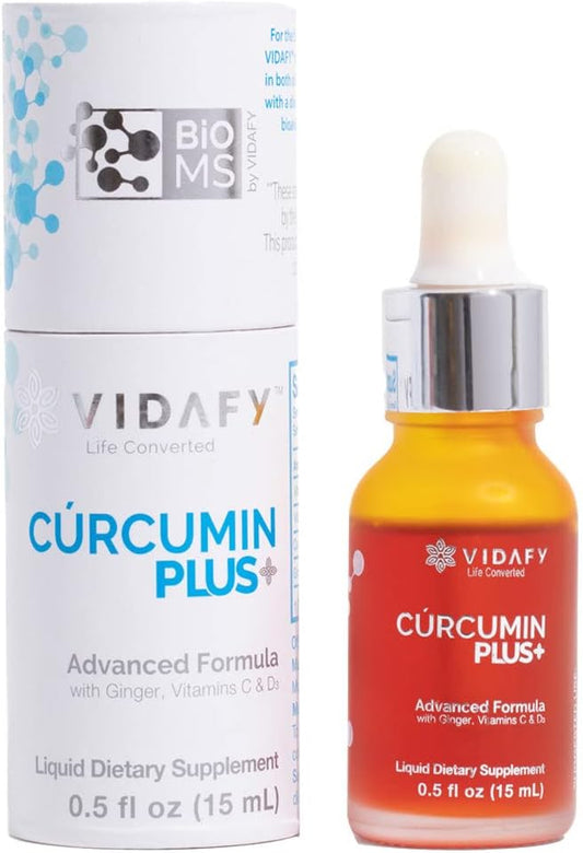 Vidafy Turmeric Curcumin Plus - 15 ml Liquid Drops Curcumin Supplements