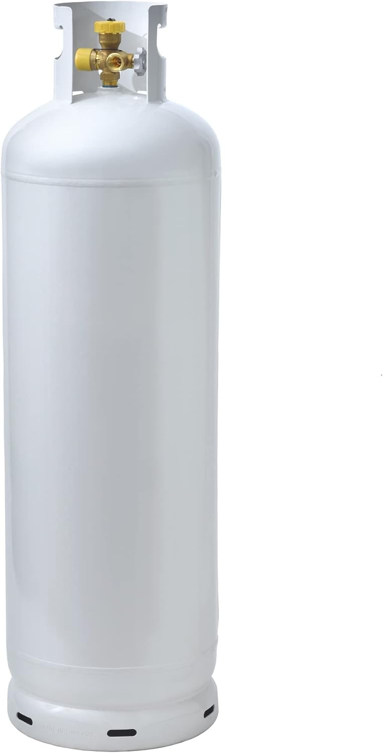 Flame King 100LB (23 Gal) Multi-Valve Propane Tank with High Capacity Filler, Great for Mixed Heating Systems, Home fireplaces, Dryers and Grills