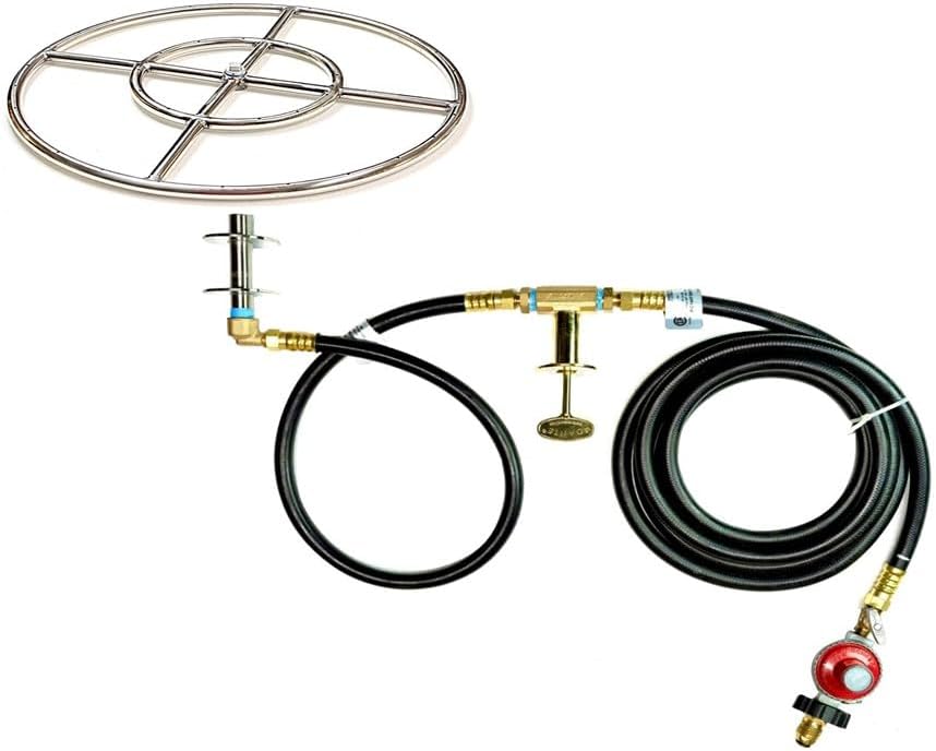 FR36CK+: Deluxe LP Fire Pit Kit & 36" Lifetime Warranted 316 Stainless Double Ring Burner