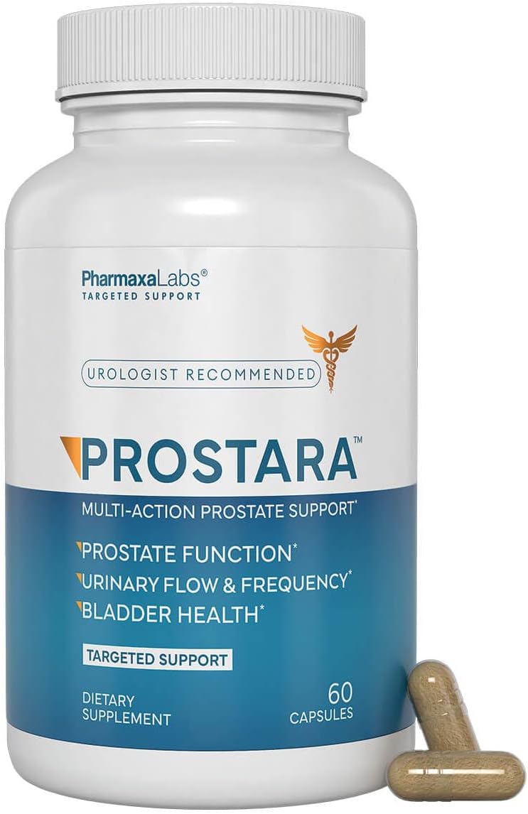 Prostara - Multi-Action Prostate Supplement - Supports Urinary Flow and Bladder Comfort - Boosts Vitality and Wellness - Saw Palmetto, Pumpkin Seed, Pomegranate & Beta Sitosterol - 60 Capsules