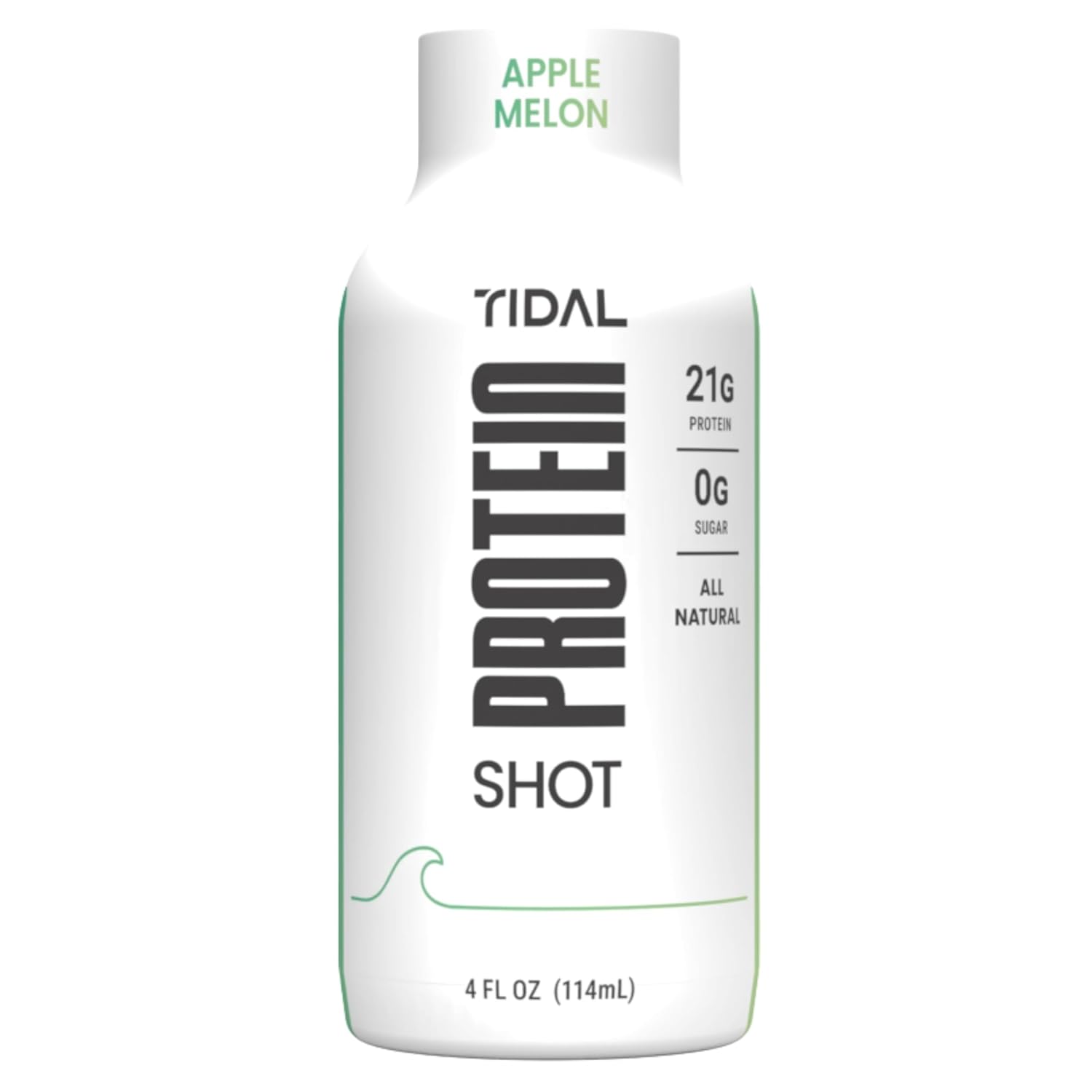Tidal Protein Shot | 4 fl oz | 12 Pack | 21g Grass-Fed Whey Beta-Lactoglobulin (BLG) | Fast Absorbing, Keto Friendly, Sugar Free | Convenient On-the-Go Recovery Drink
