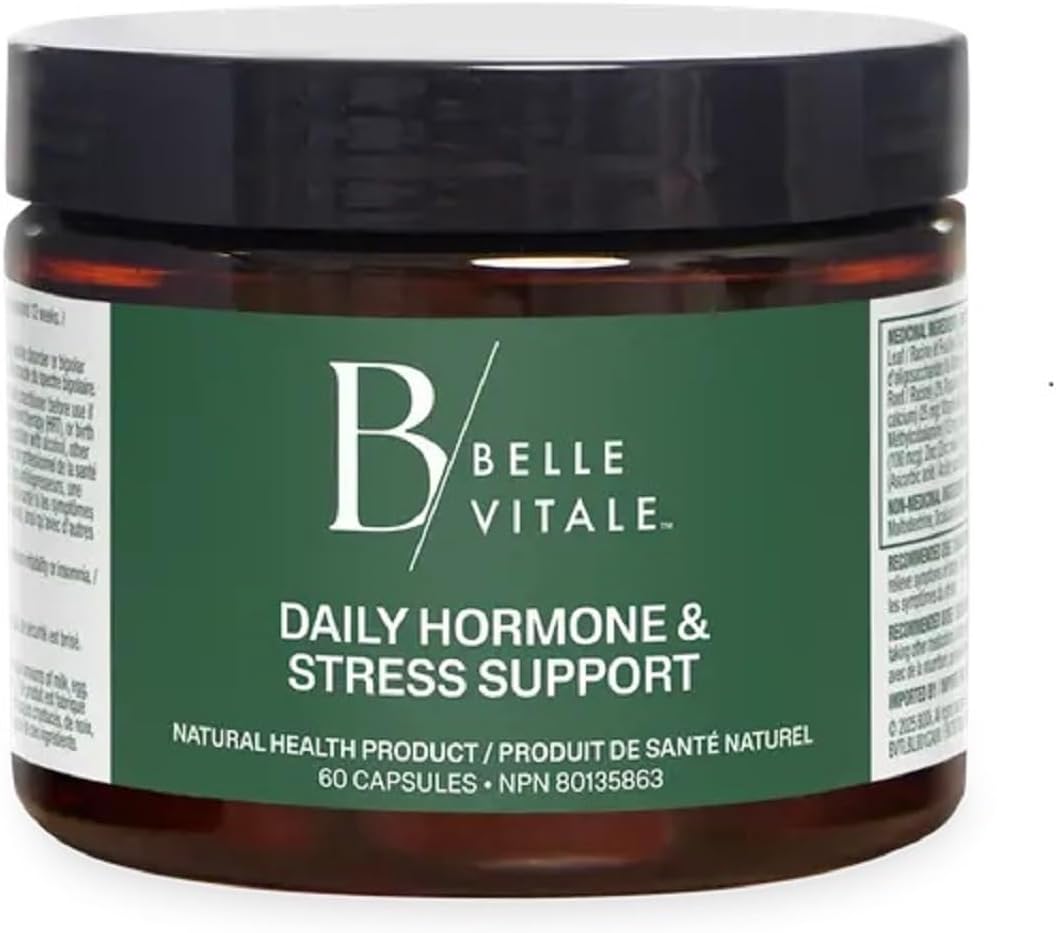 BODi Belle Vitale Daily Hormone & Stress Support - Ashwagandha & Rhodiola - Helps Combat Stress & Supports Healthy Cortisol Levels - Vitamin B12 Help Energy Metabolism & Immune Health - 60 Capsules