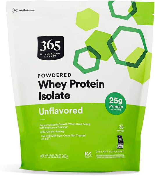 365 by Whole Foods Market, Whey Protein Isolate, Unflavored, 32 Ounce