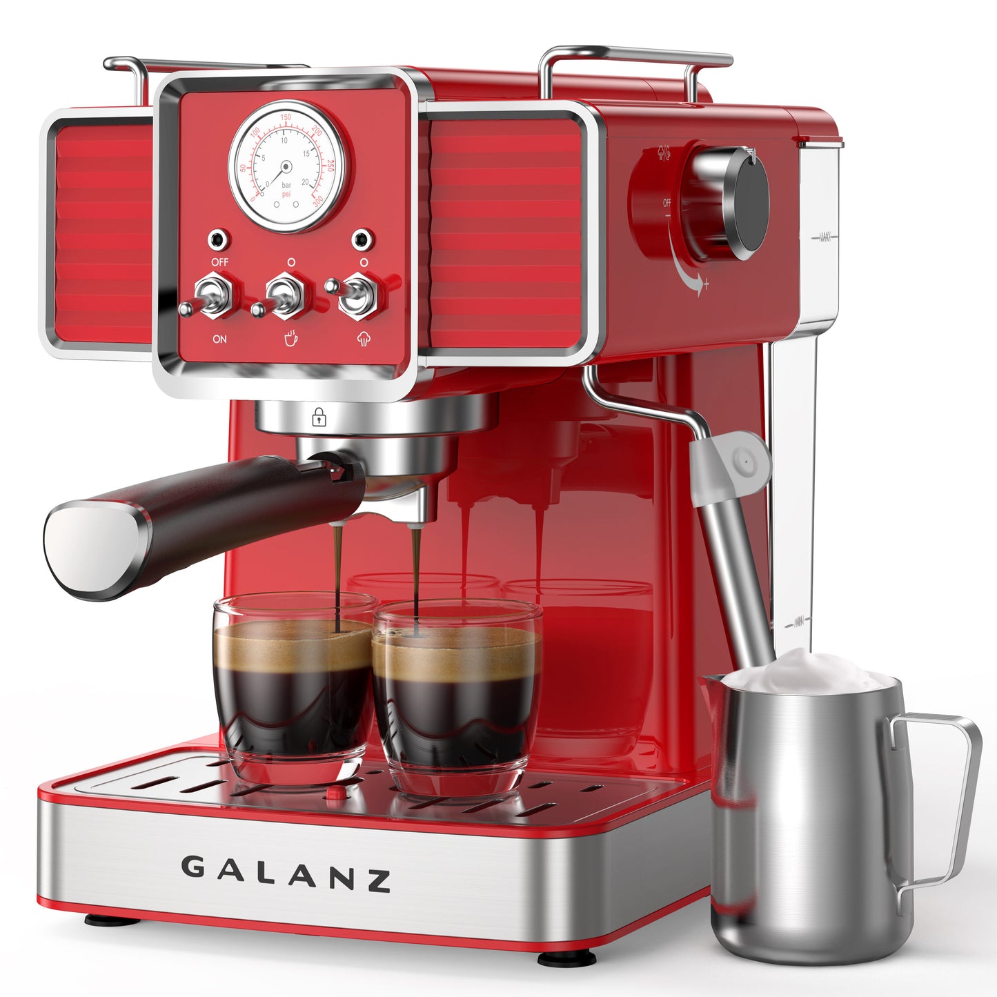 Galanz 2-Cup Programmable Combination Coffee Maker with Automatic Shut-off (Red) GLEC02RDRE14